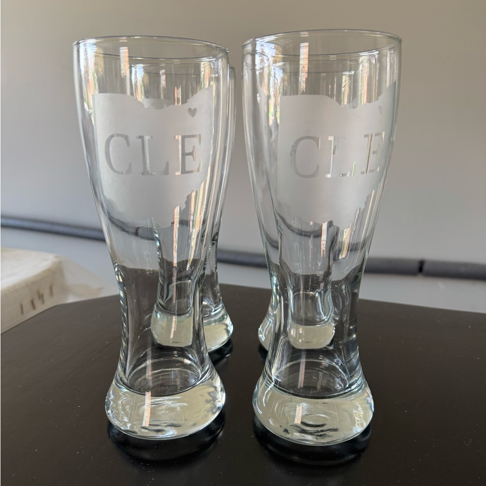 Cleveland (“CLE”) Beer Glass Set